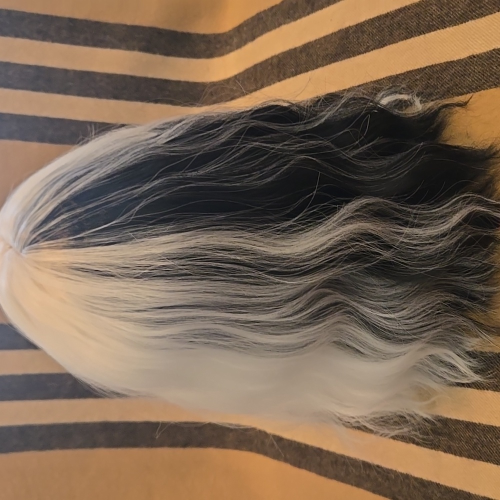 Cruella De VIL Black and White Hair Wig NWOT - Picture 5 of 7